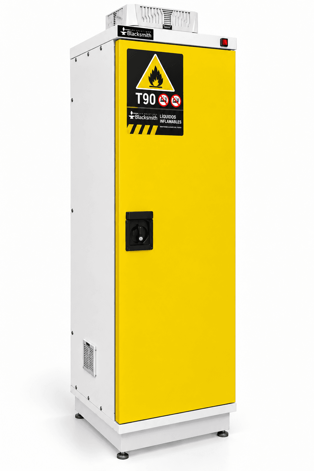 Gabinete para Inflamables de 60 Galones T90 con Extracción – BLACKSMITH®
